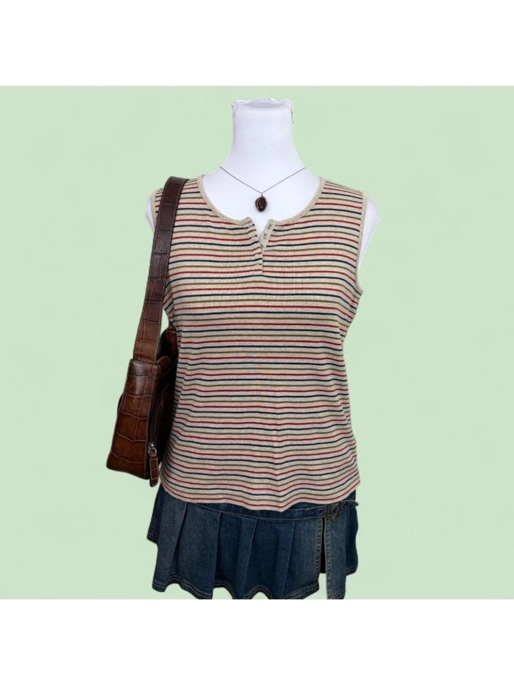 90s striped coastal preppy top